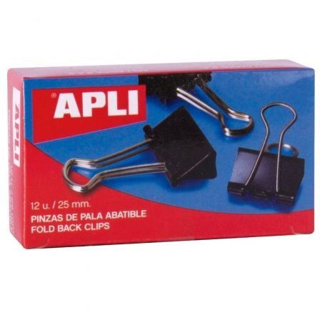 Apli Pinzas Pala Abatibles 25 mm Negras